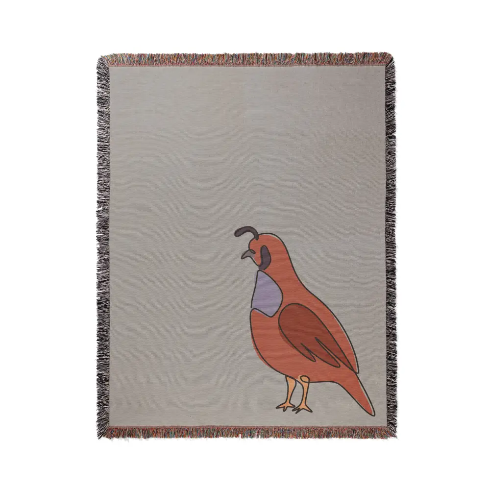 Abstract Quail Personalized Woven Blanket