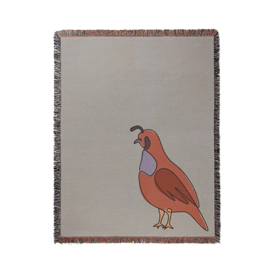 Abstract Quail Personalized Woven Blanket