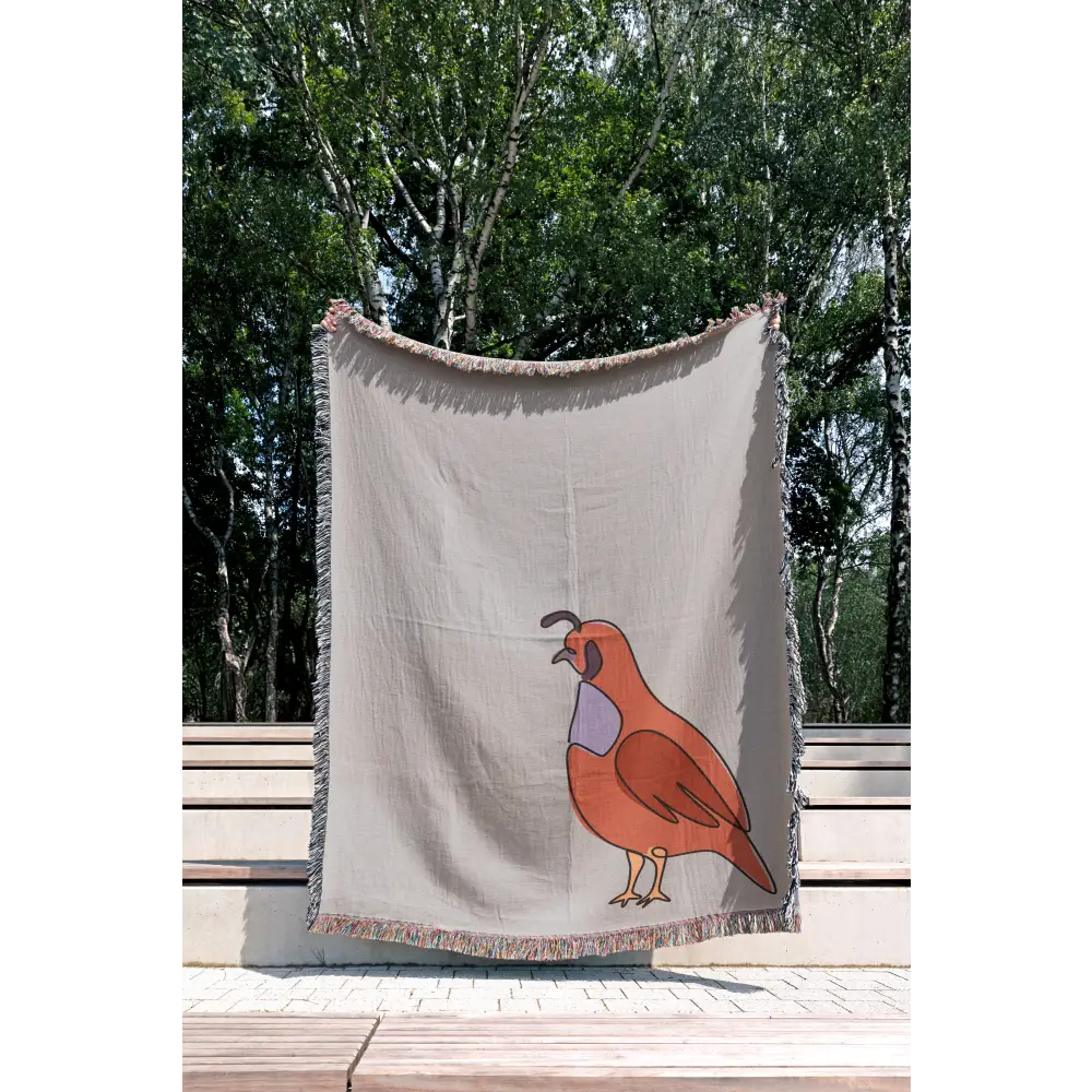 Abstract Quail Personalized Woven Blanket