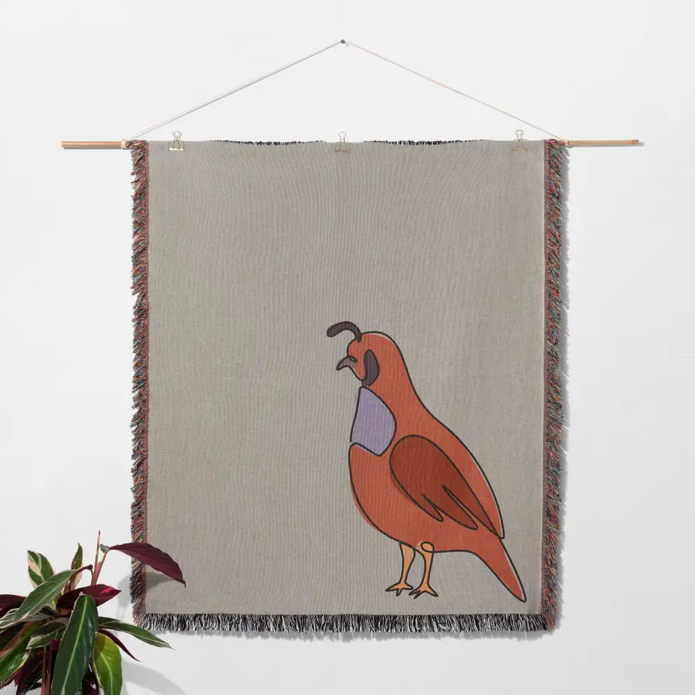 Abstract Quail Personalized Woven Blanket