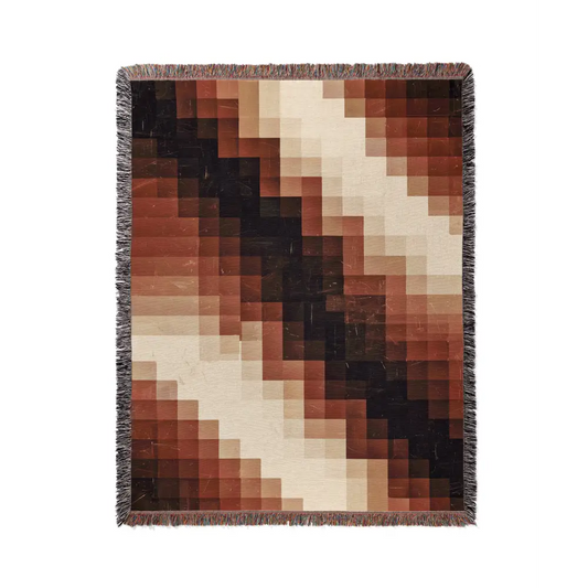 Abstract Shapes Personalized Woven Blanket