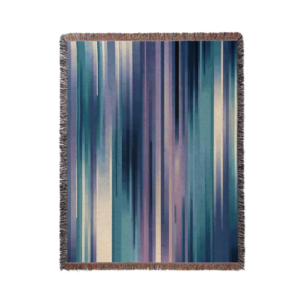 Abstract Vertical Lines Personalized Woven Blanket