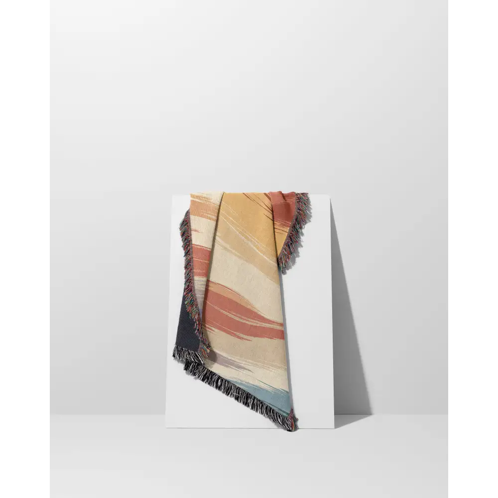 Abstract Waves Personalized Woven Blanket