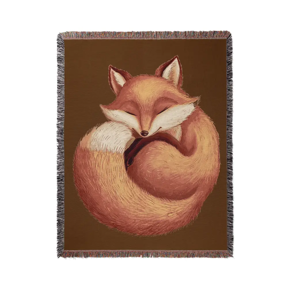 Baby Fox Personalized Woven Blanket