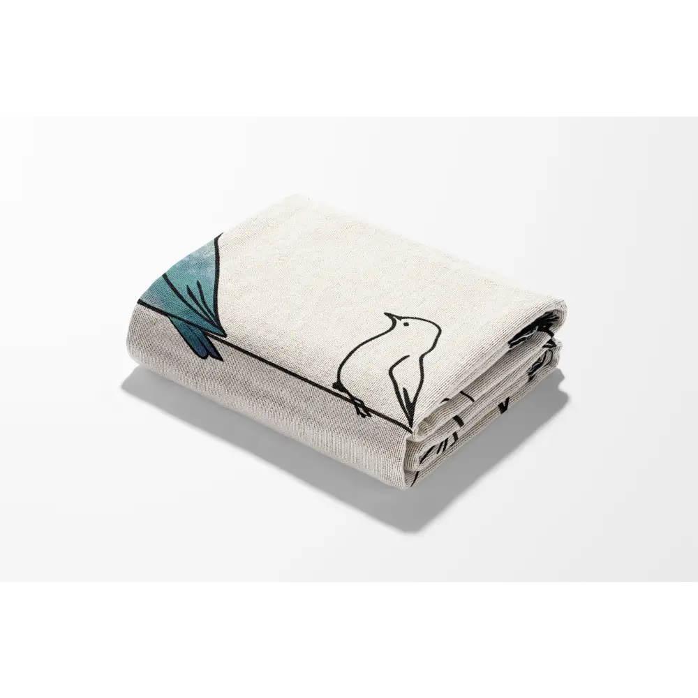 Birds On Wire Personalized Woven Blanket