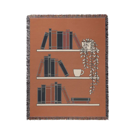 Bookshelf Personalized Woven Blanket