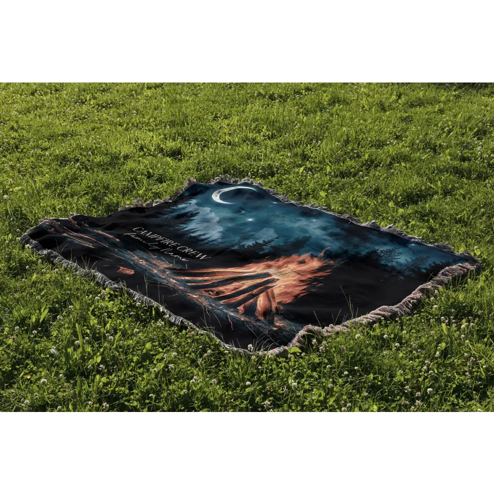 Campfire Crew Personalized Woven Blanket