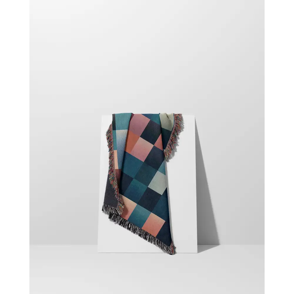 Checkered Pattern Personalized Woven Blanket