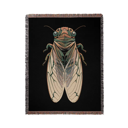 Cicada Personalized Woven Blanket