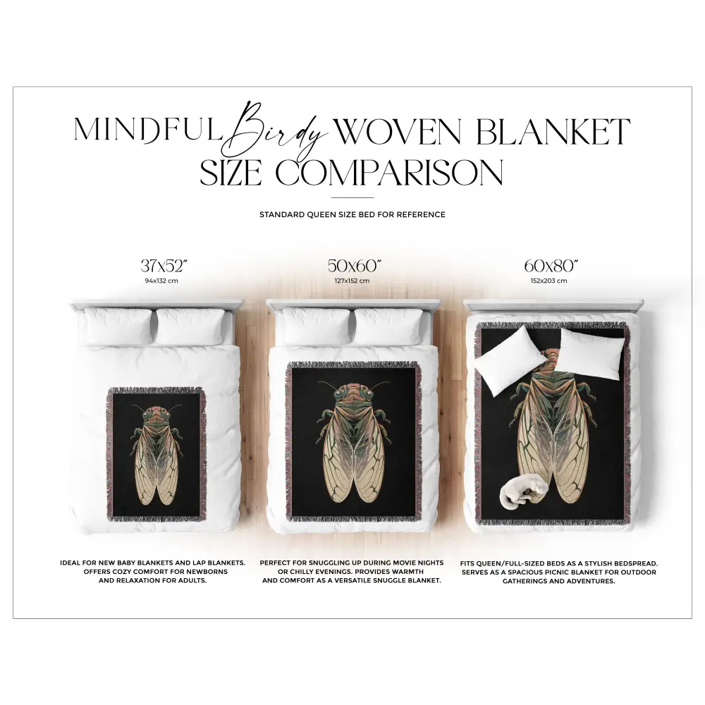 Cicada Personalized Woven Blanket