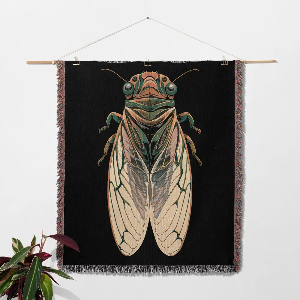 Cicada Personalized Woven Blanket