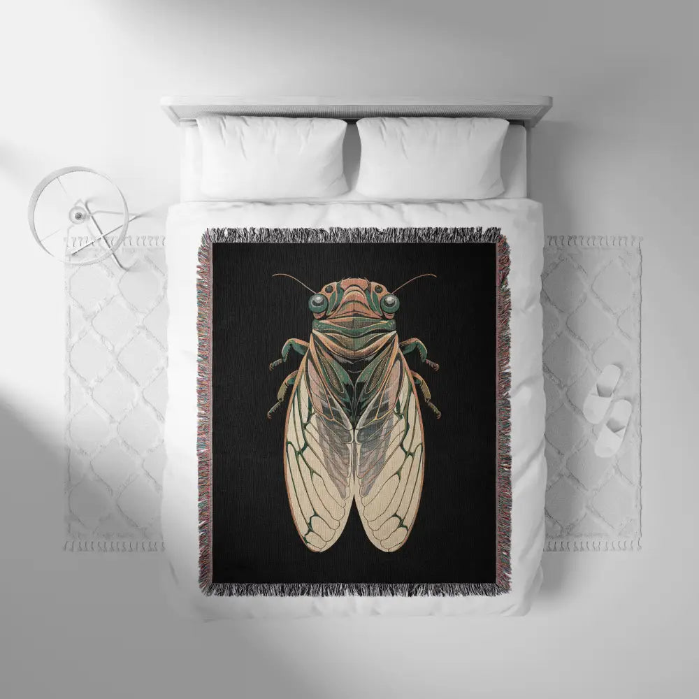 Cicada Personalized Woven Blanket