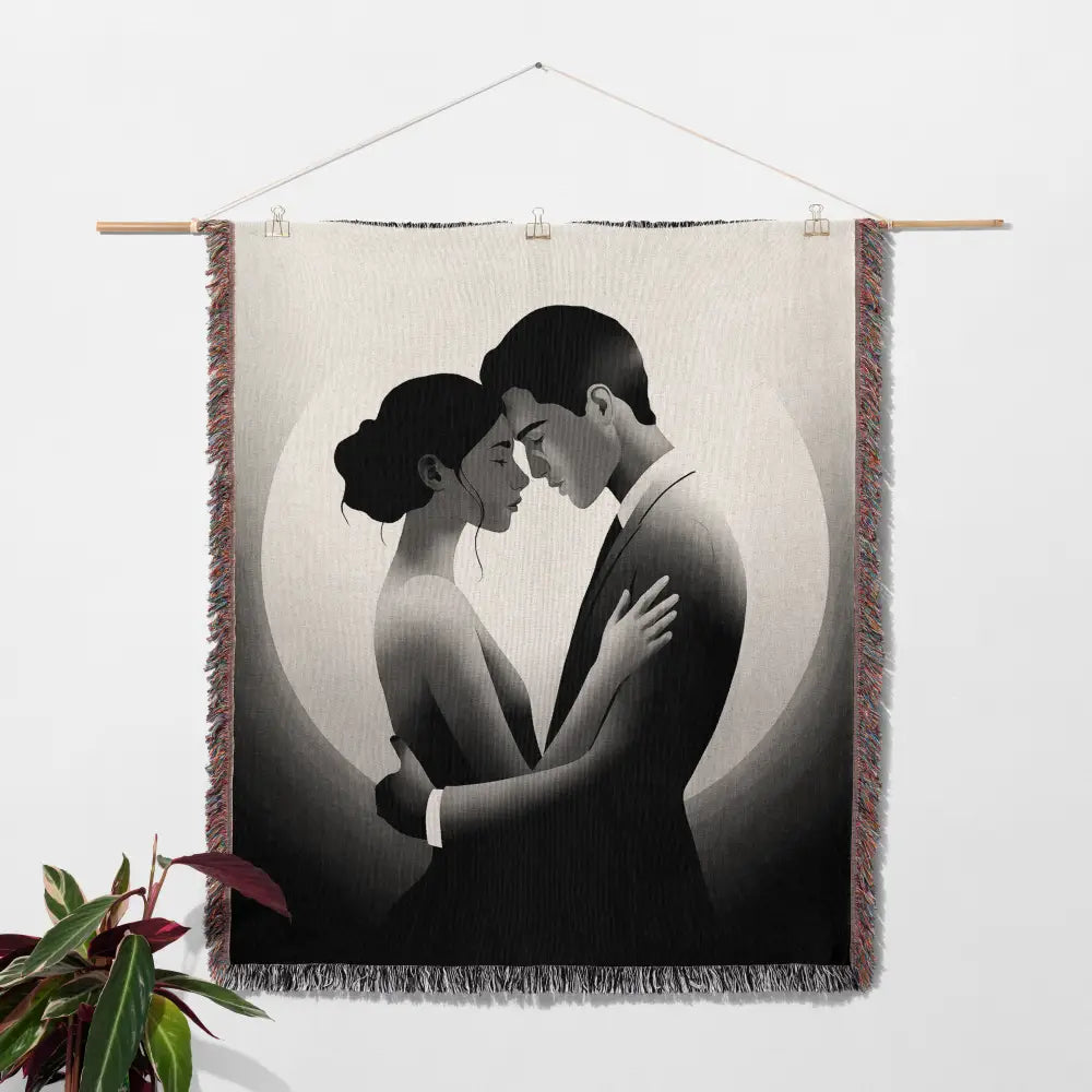 Couple Personalized Woven Blanket