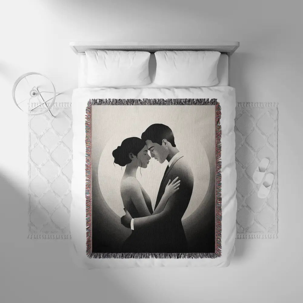 Couple Personalized Woven Blanket