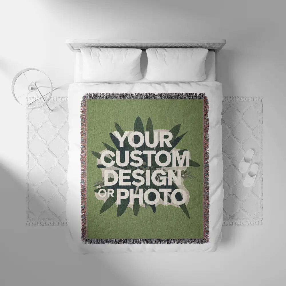 Custom Design Personalized Woven Blanket