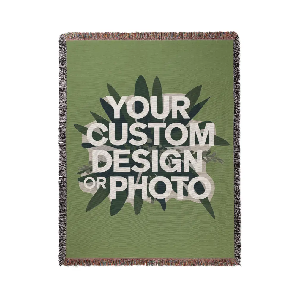 Custom Design Personalized Woven Blanket