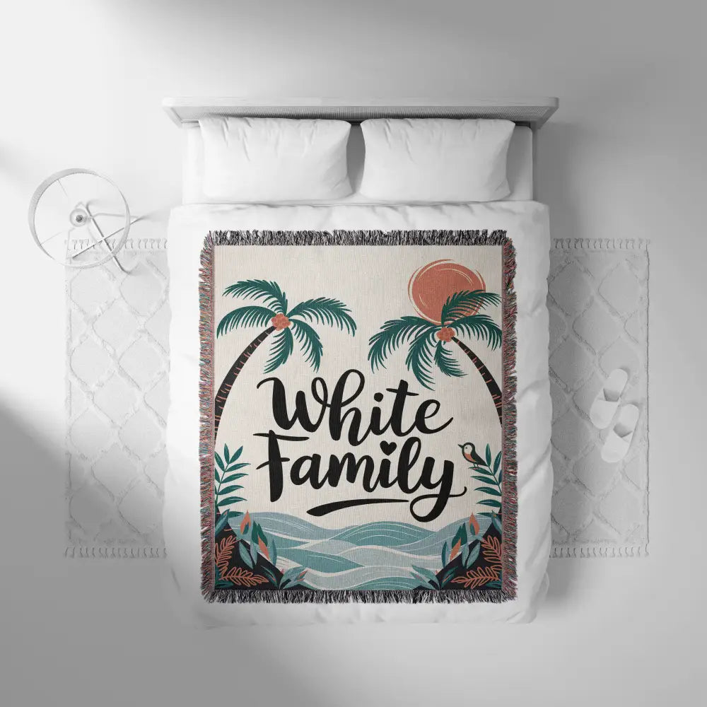 Custom Family Personalized Woven Blanket