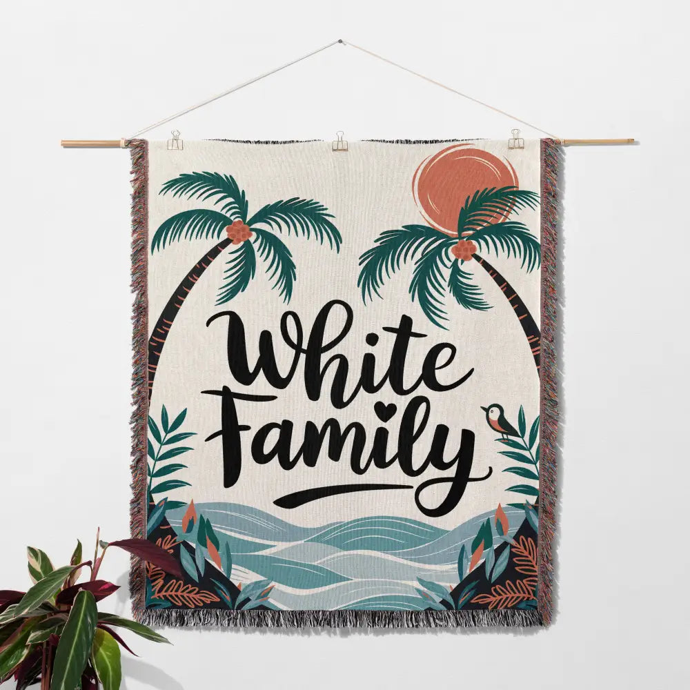 Custom Family Personalized Woven Blanket