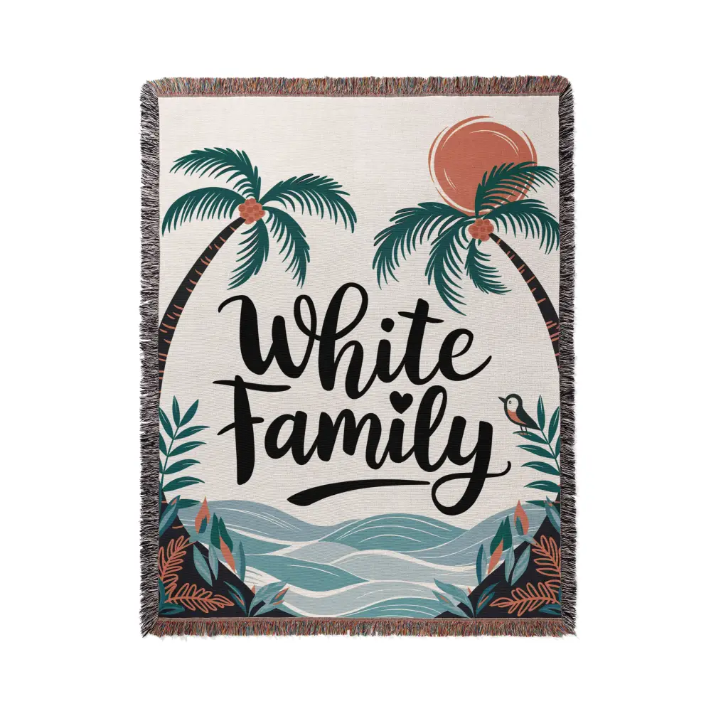 Custom Family Personalized Woven Blanket