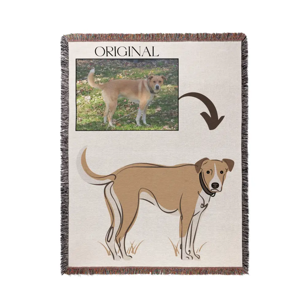 Custom Pet Photo Woven Blanket