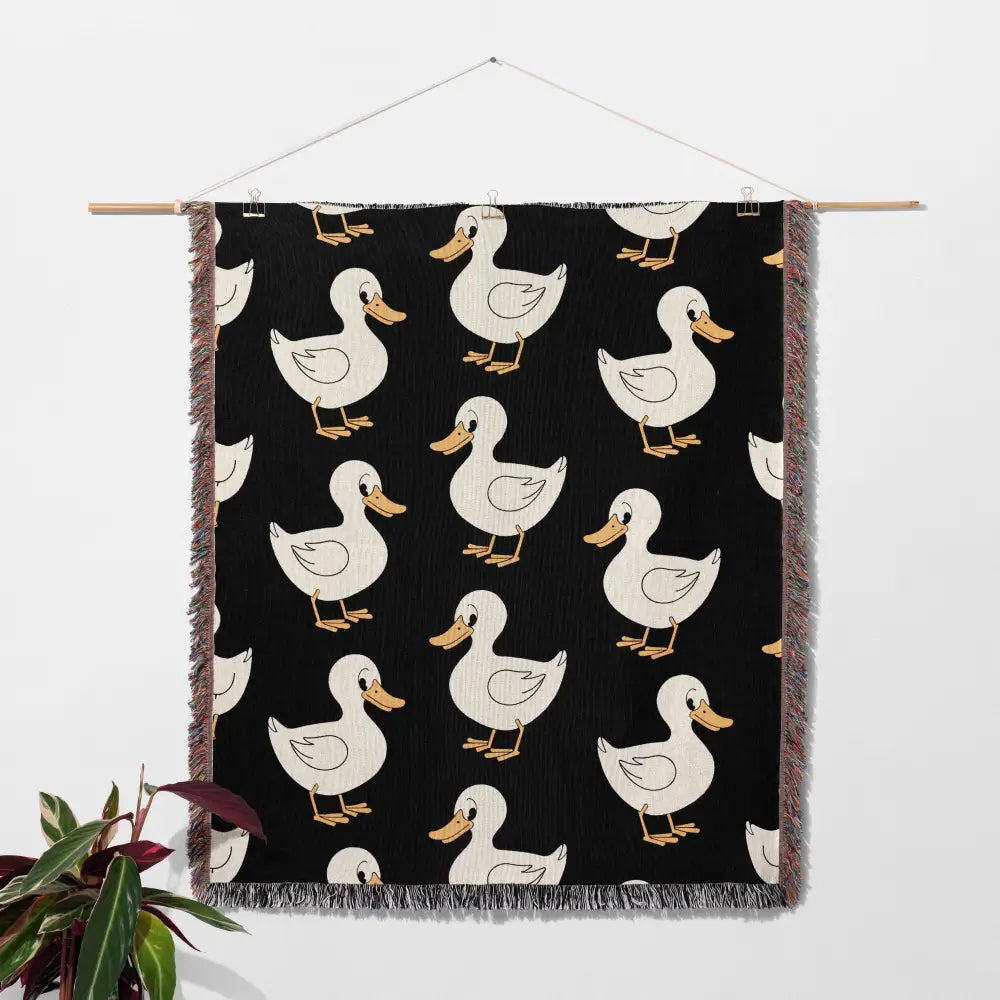 Cute Ducks Personalized Woven Blanket