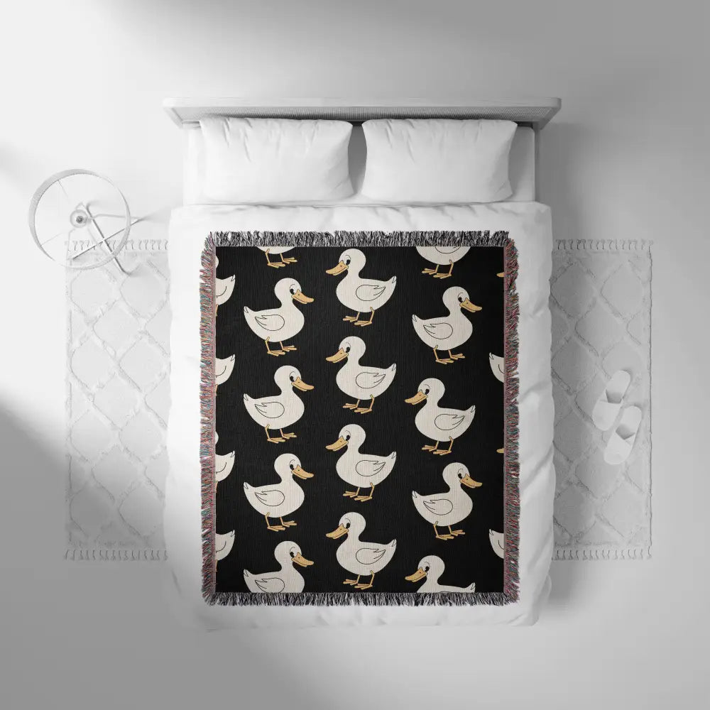 Cute Ducks Personalized Woven Blanket