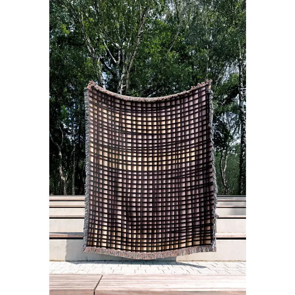 Design Cross Pattern Personalized Woven Blanket