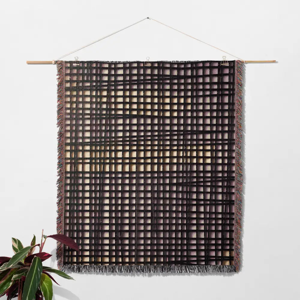 Design Cross Pattern Personalized Woven Blanket