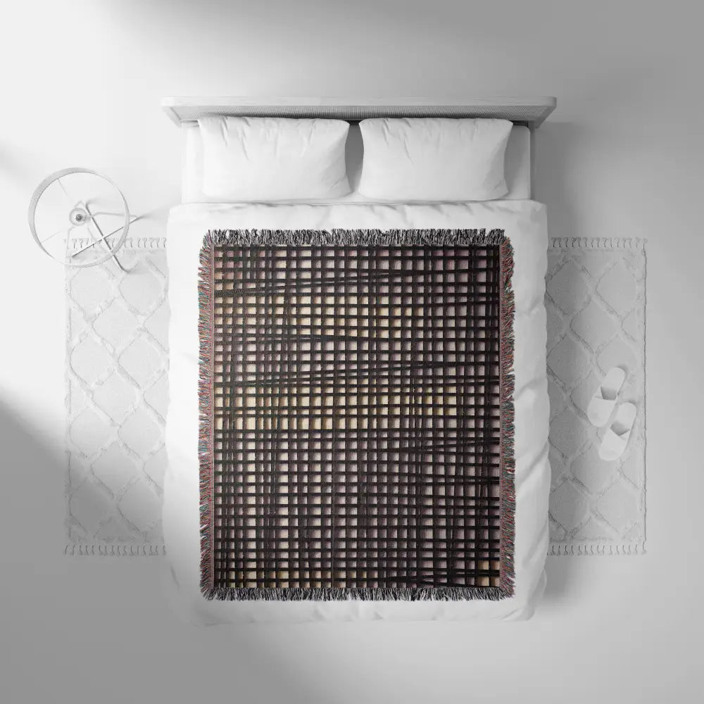 Design Cross Pattern Personalized Woven Blanket