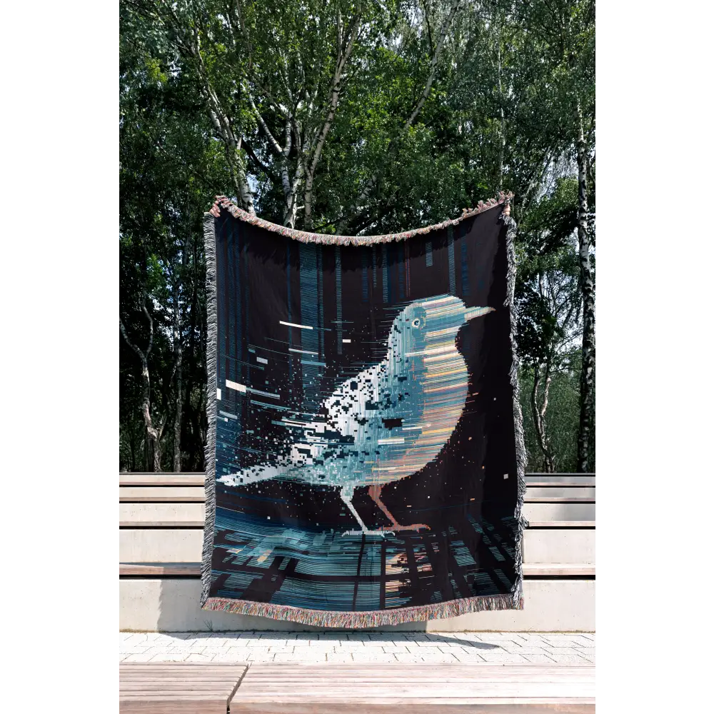 Digital Bird Personalized Woven Blanket