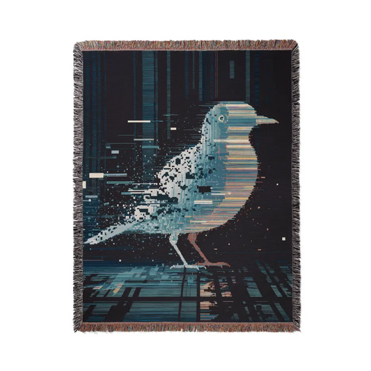 Digital Bird Personalized Woven Blanket