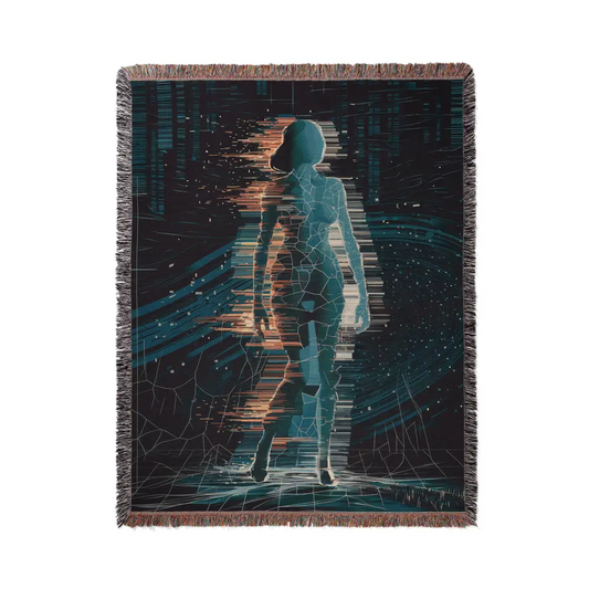 Digital Glitches Personalized Woven Blanket