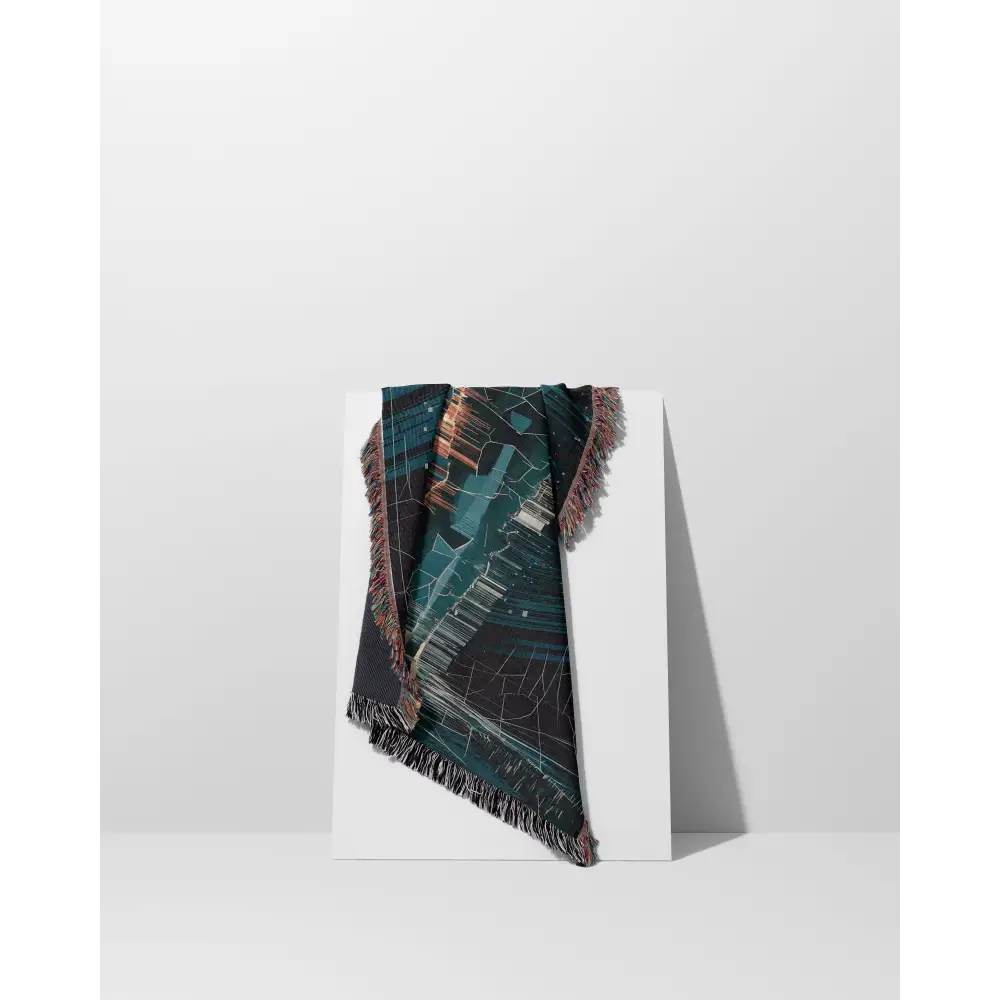 Digital Glitches Personalized Woven Blanket