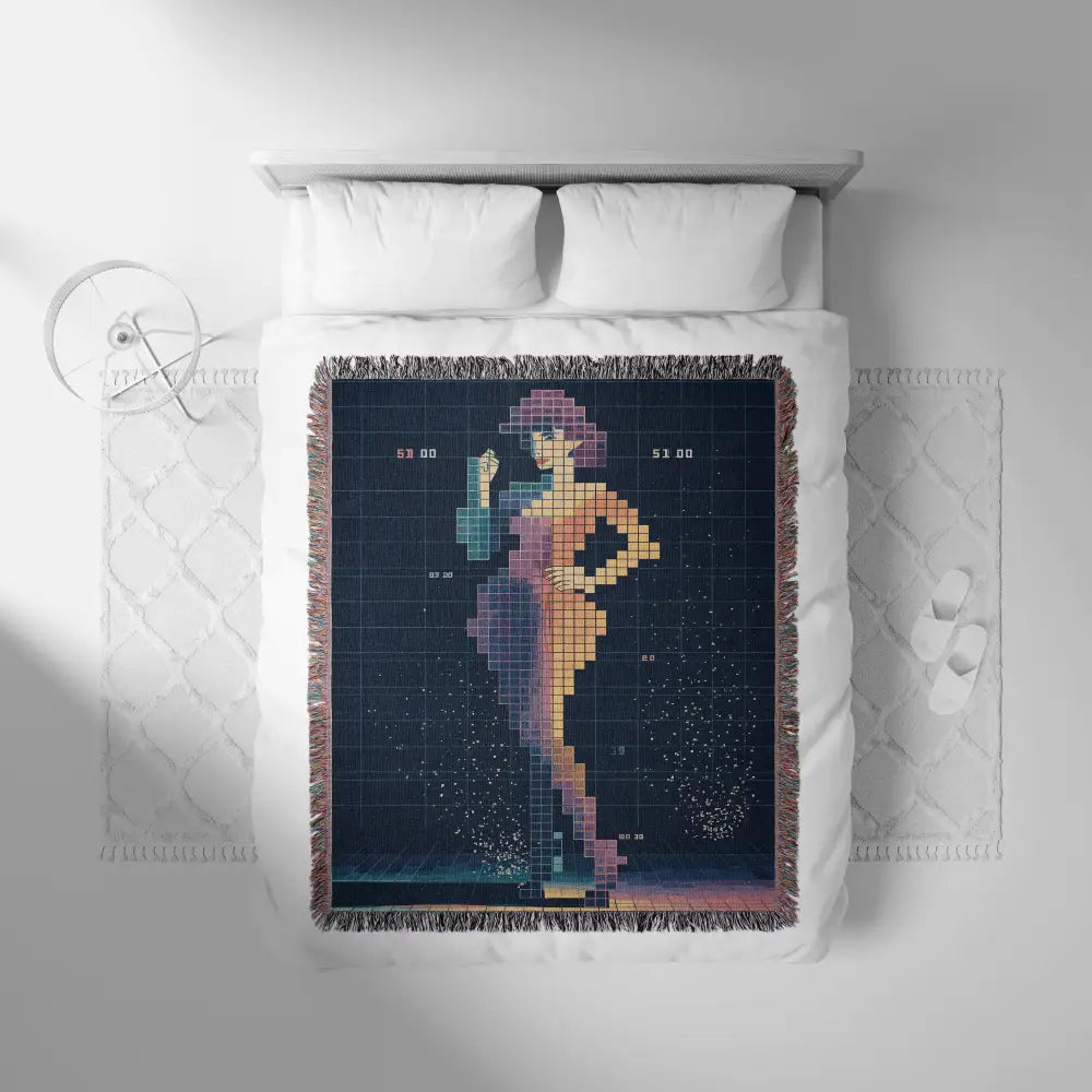 Digital Woman Personalized Woven Blanket