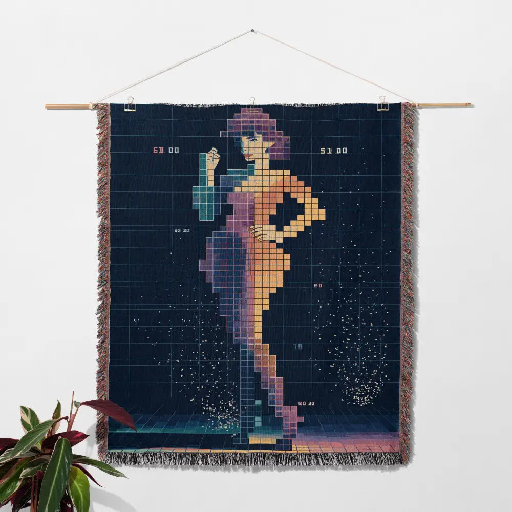 Digital Woman Personalized Woven Blanket