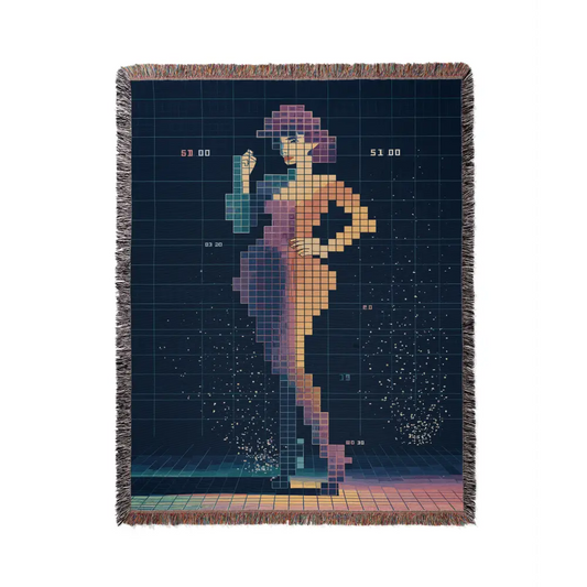 Digital Woman Personalized Woven Blanket