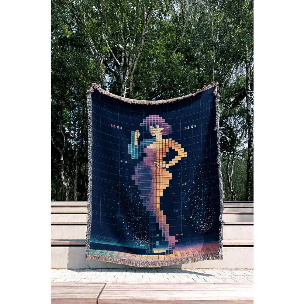 Digital Woman Personalized Woven Blanket