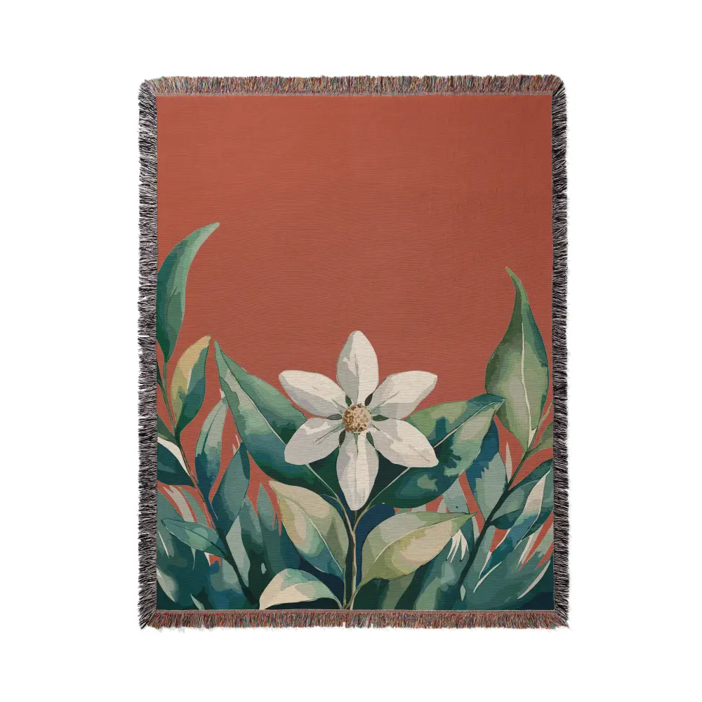 Edelweiss Flower Personalized Woven Blanket