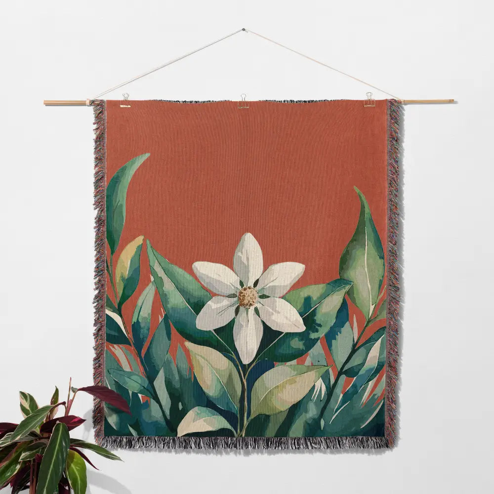 Edelweiss Flower Personalized Woven Blanket