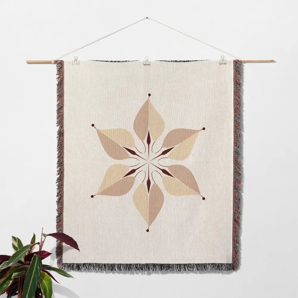 Elegant Flower Personalized Woven Blanket