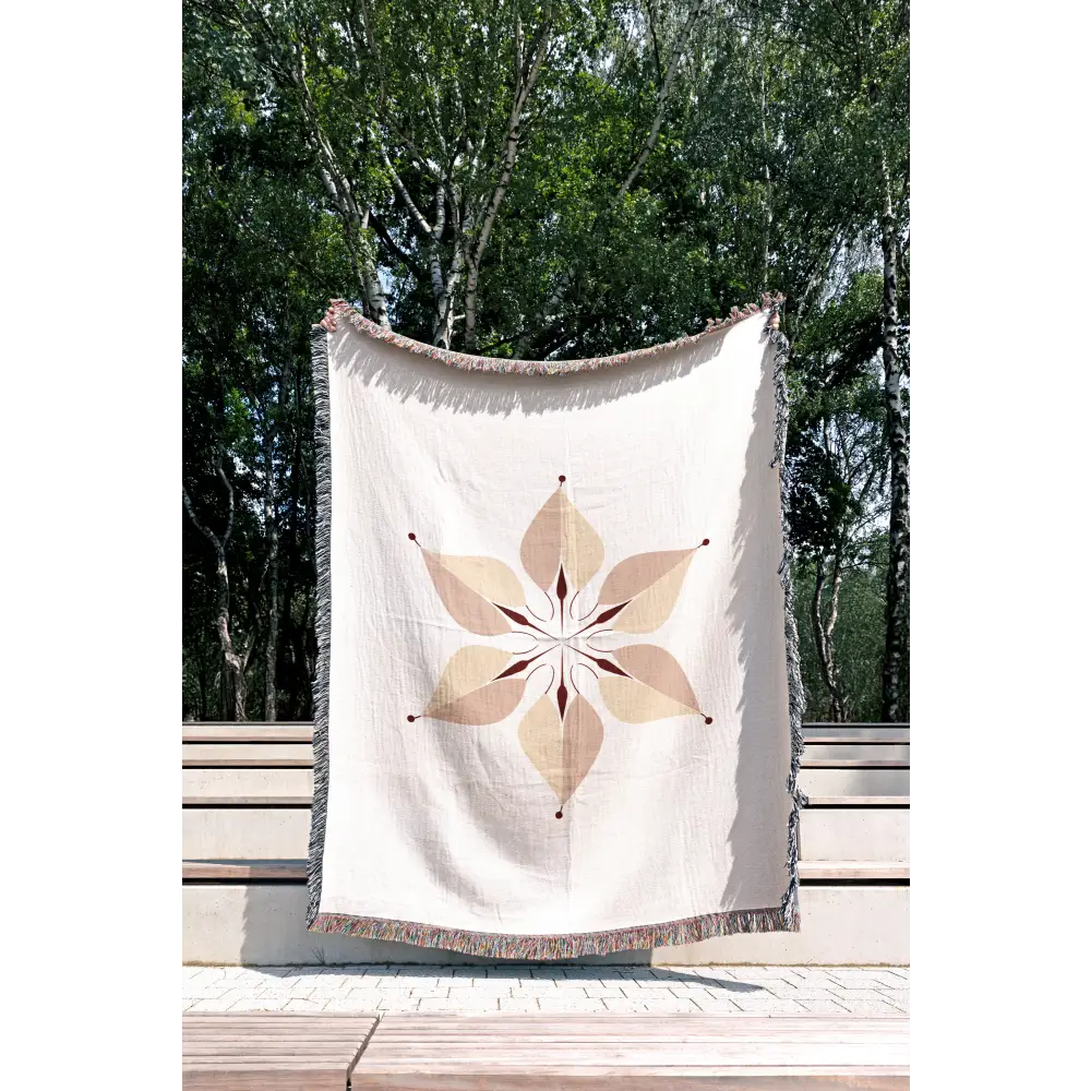 Elegant Flower Personalized Woven Blanket