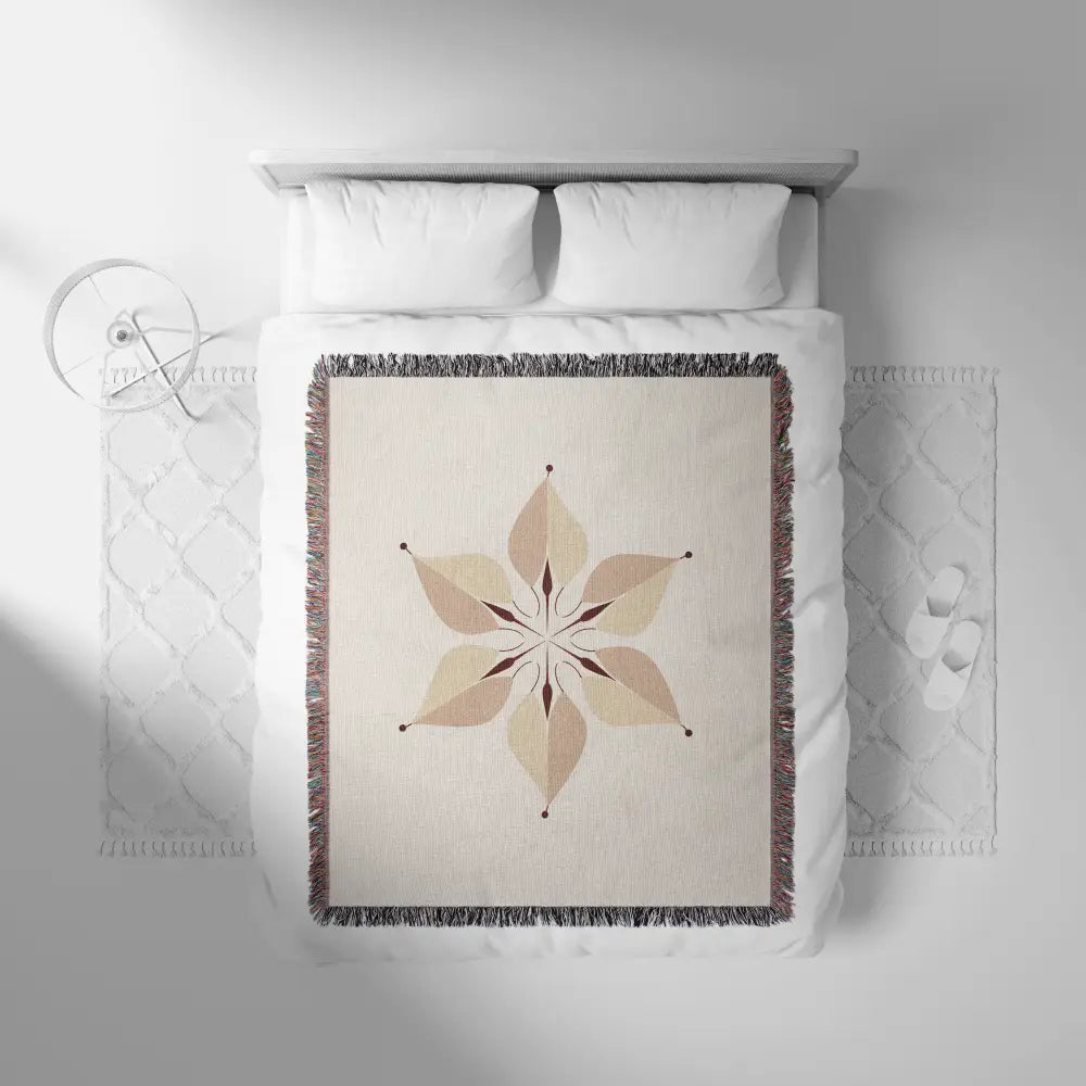 Elegant Flower Personalized Woven Blanket