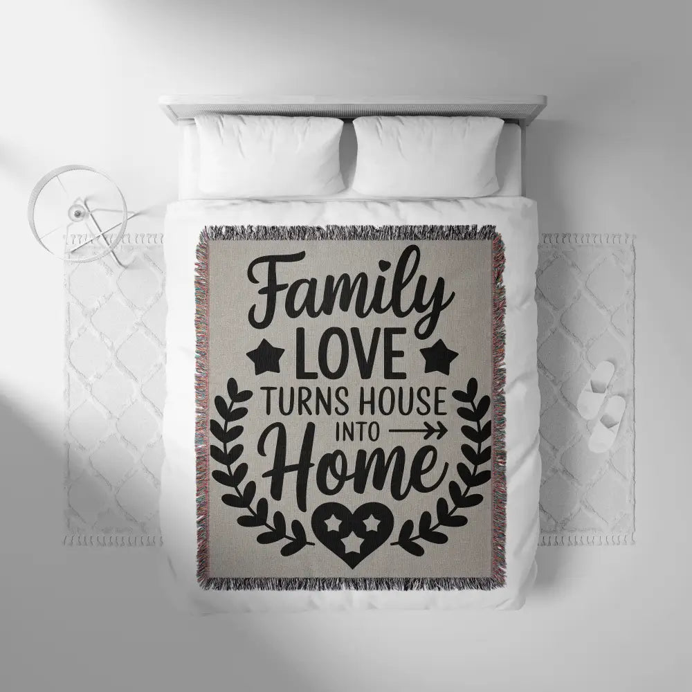 Family Love Personalized Woven Blanket