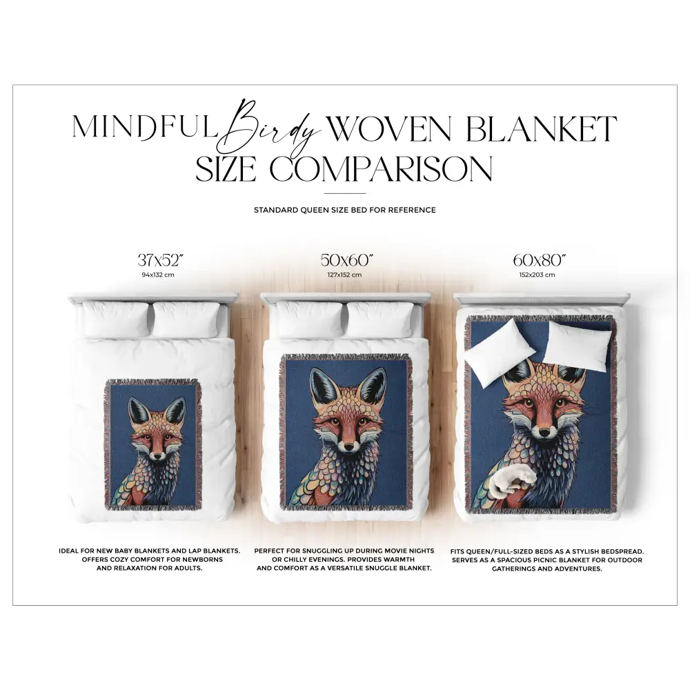 Fancy Fox Personalized Woven Blanket