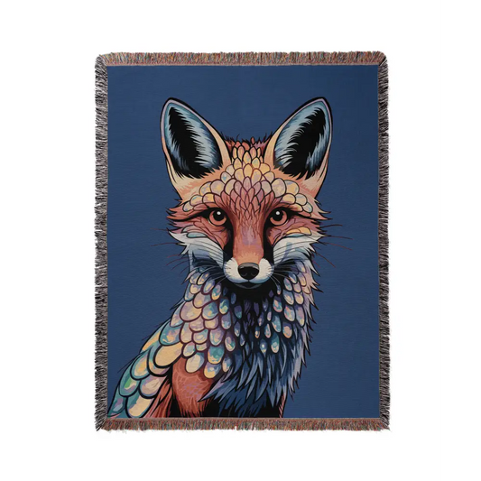 Fancy Fox Personalized Woven Blanket