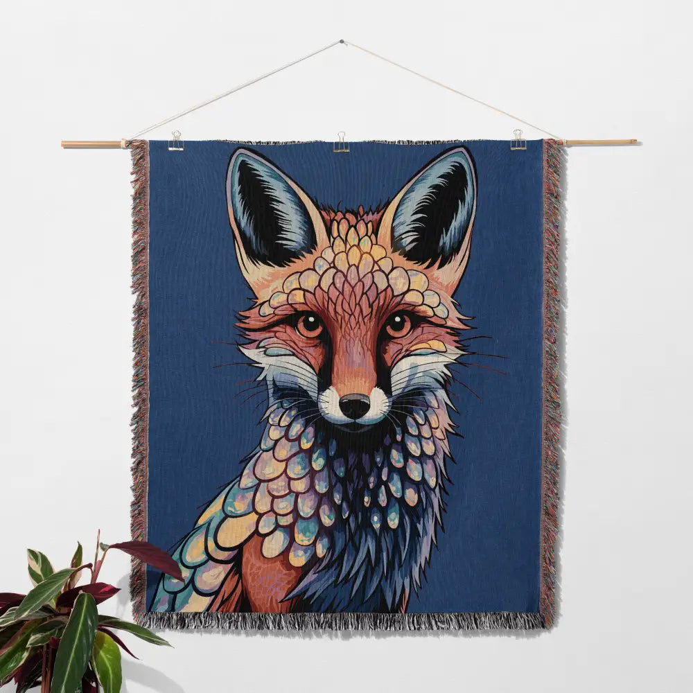 Fancy Fox Personalized Woven Blanket