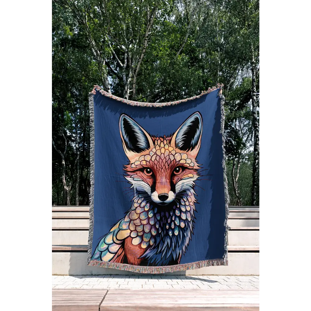 Fancy Fox Personalized Woven Blanket