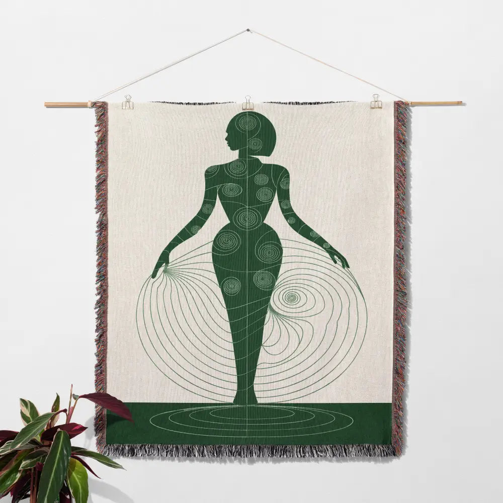 Fibonacci Woman Personalized Woven Blanket