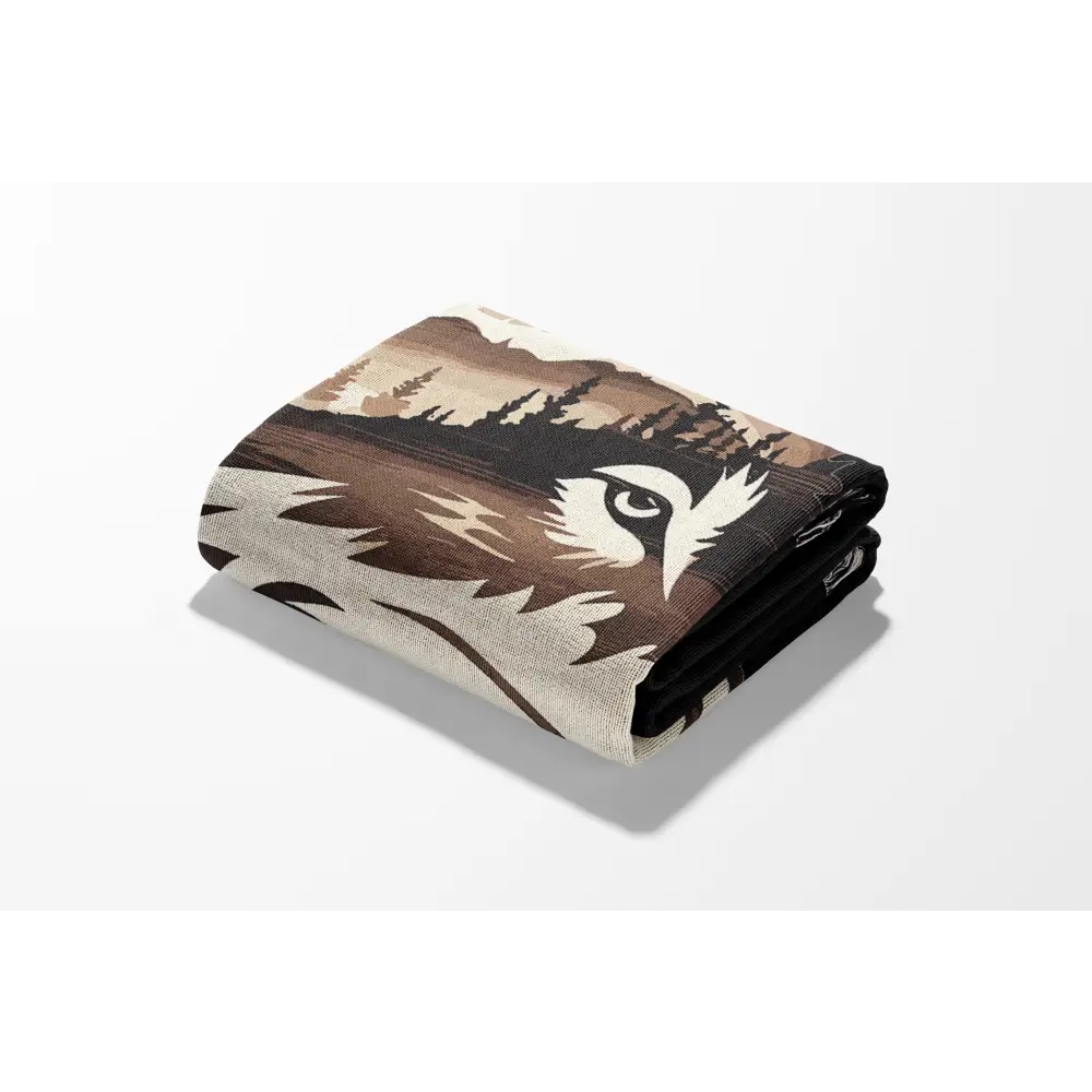 Forest Wolf Personalized Woven Blanket