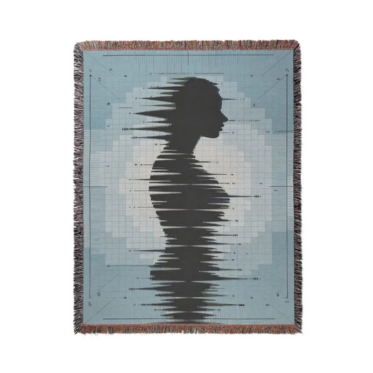 Fourier Transform Woman Personalized Woven Blanket